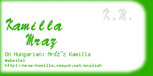 kamilla mraz business card